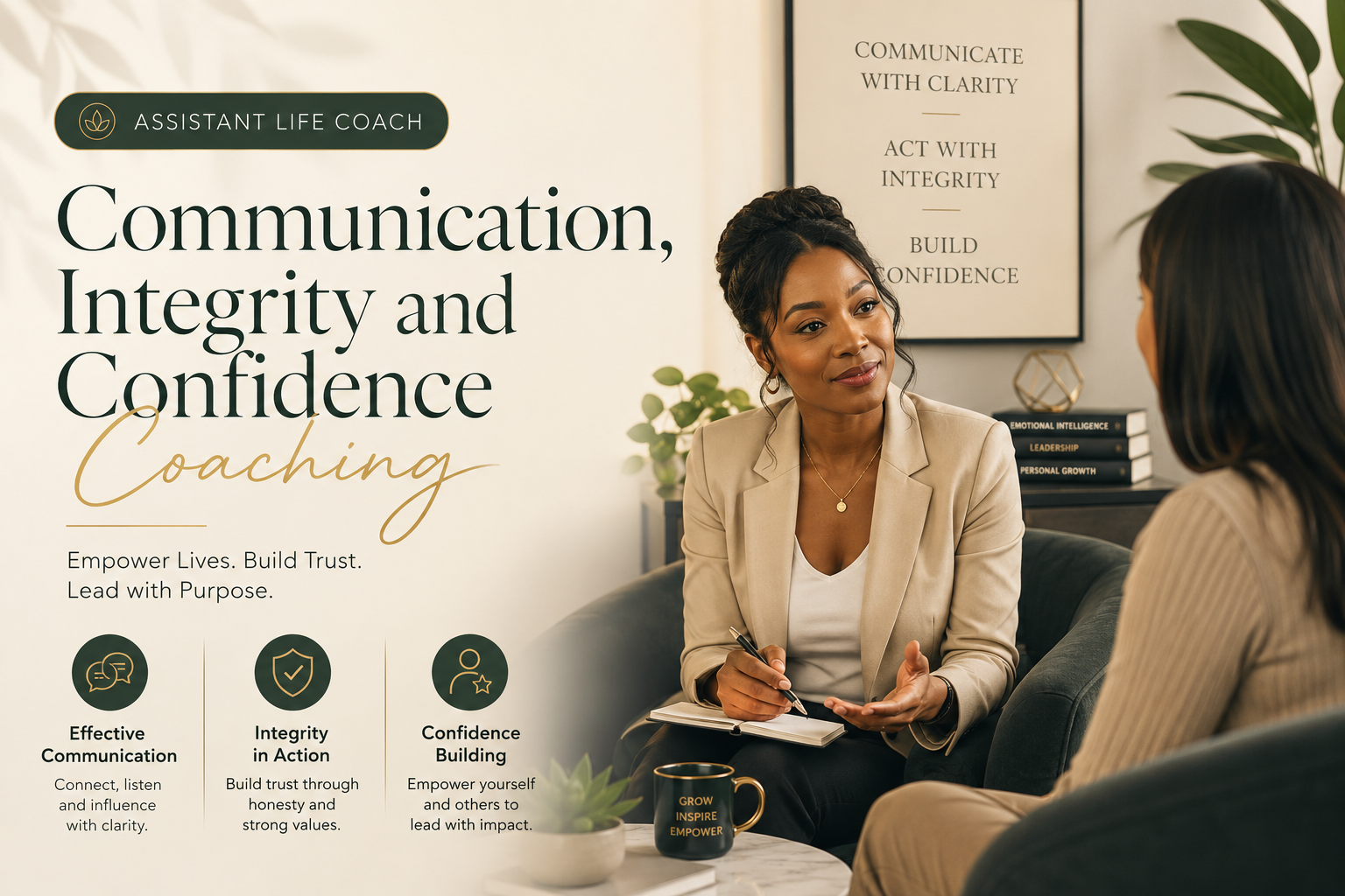 Assistant Life Coach: Communication, Integrity and Confidence Coaching