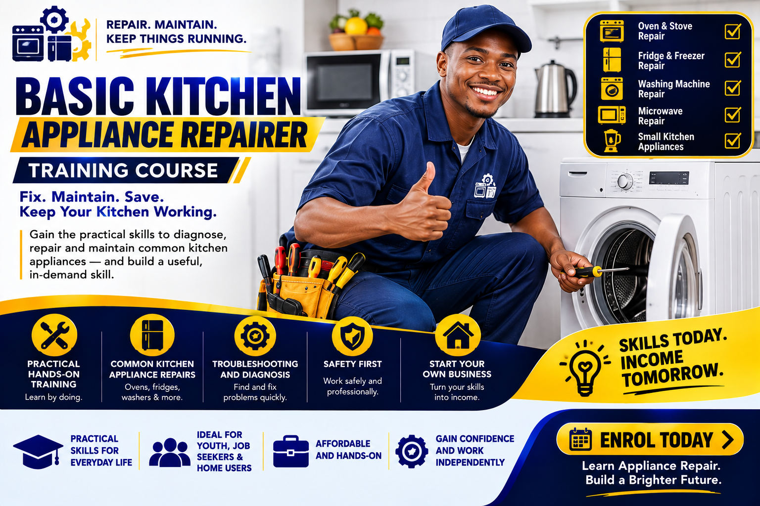 Basic Kitchen Appliance Repairer