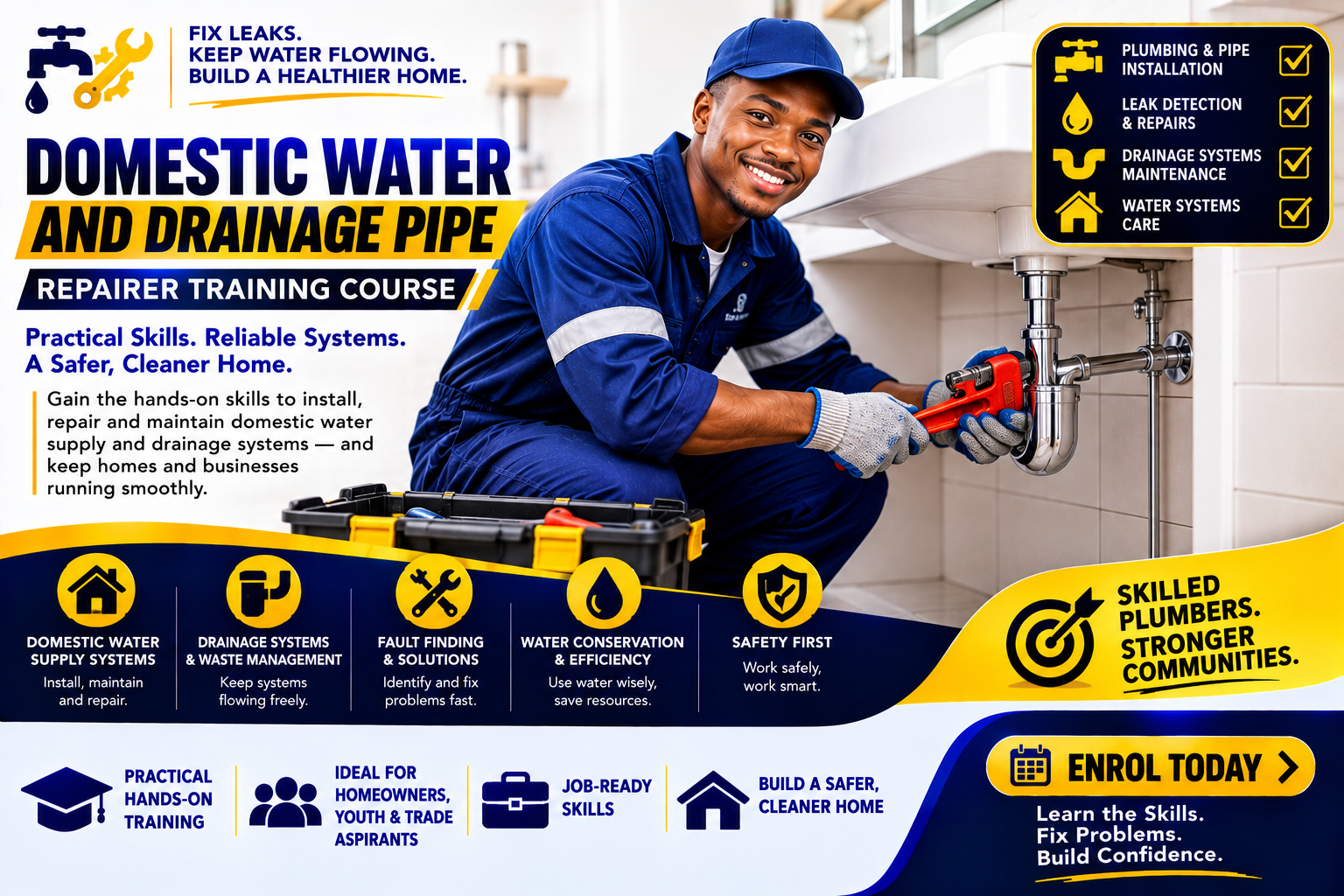 Domestic Water and Drainage Pipe Repairer